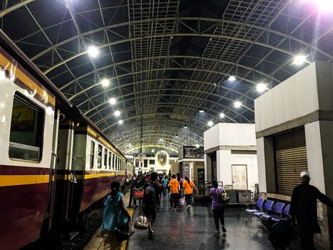 Bangkok Railway Station Or another name is Hua Lamphong Station. Bangkok,Thailand