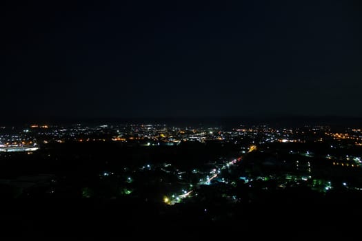 Light in Nan city, looking from Wat phra that kao noi