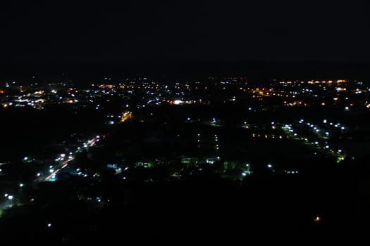 Light in Nan city, looking from Wat phra that kao noi