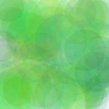 Abstract minimalist green illustration with circles useful as a background