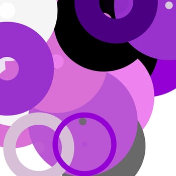 Abstract minimalist grey violet illustration with circles useful as a background