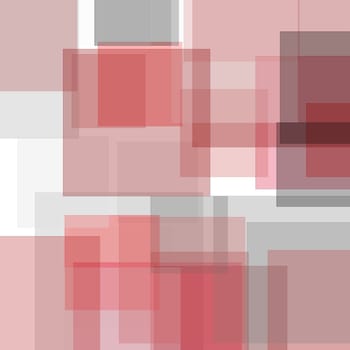 Abstract minimalist red grey illustration with squares useful as a background