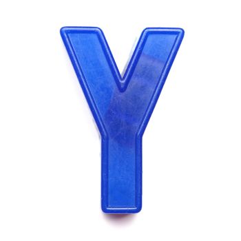 Magnetic uppercase letter Y of the British alphabet