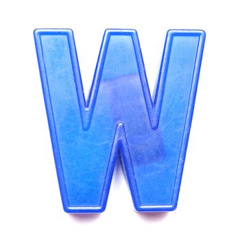 Magnetic uppercase letter W of the British alphabet