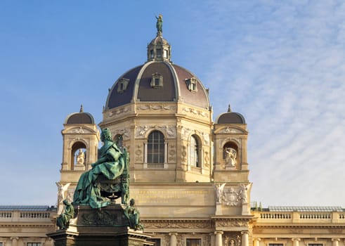 Monument of Empress Maria Theresia in front of Art History Museum in Vienna, Austria