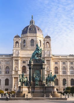 Monument of Empress Maria Theresia in front of Art History Museum in Vienna, Austria