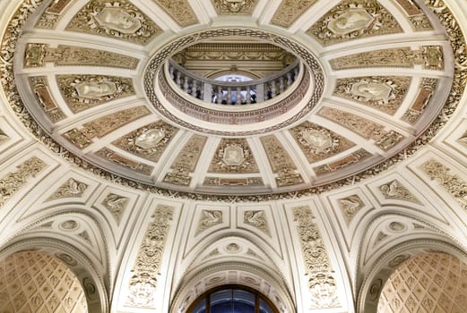 Vienna, AUSTRIA - FEBRUARY 17, 2015 - Ceiling of the Natural History Museum - Naturhistorisches Museum - in Vienna, Austria