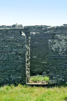 Old abandoned cottage from the days of potato famine in Ireland.