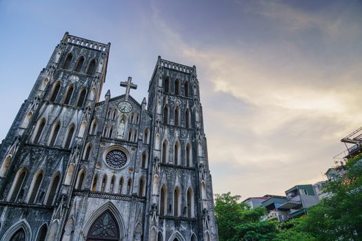 St Joseph's Cathedral is a old church in Vietnam. Its a late 19th-century Gothic Revival Neo-Gothic style church that serves as the cathedral of the Roman Catholic Archdiocese in OLD QUARTER CITY.