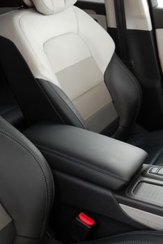 detail in the interior of the modern car