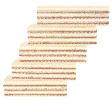 Wafers on a white background
