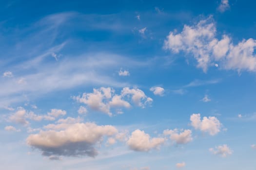 Clouds and blue sky background. Blue sky background with clouds. Beautiful clouds with blue sky background. Nature weather, cloud blue sky and sun.