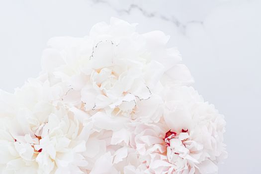 Bouquet of peony flowers as luxury floral background, wedding decoration and event branding design