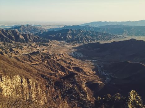 Sunset in the mountains, nature and landscape scene