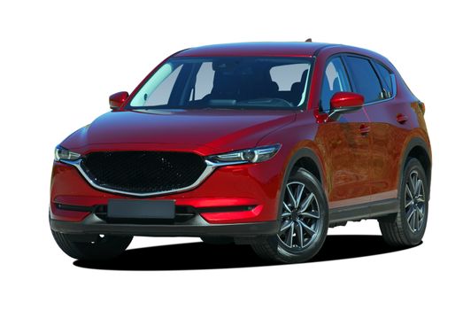 red SUV on a white background