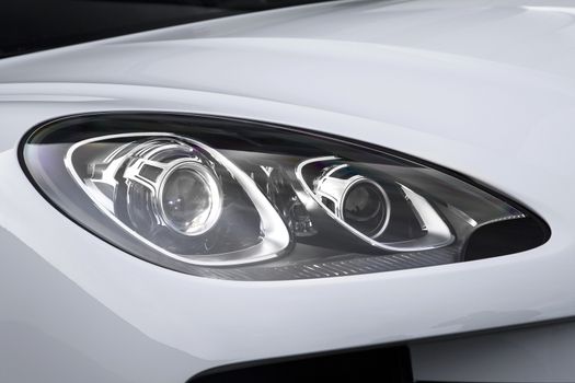 Close up shot of car head lamp