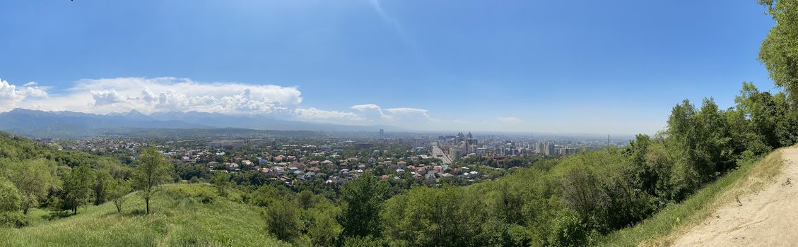 View of the city of Almaty from Kok-Tobe Mountain, Kazakhstan