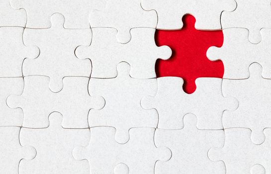 Jigsaw puzzle with missing piece. Missing puzzle pieces. Concept image of unfinished task. Completing final task, missing jigsaw puzzle pieces and business concept with a puzzle piece missing.