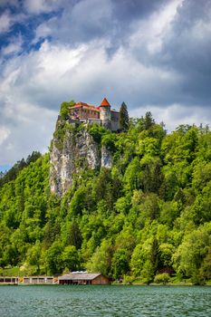 Bled Castle with Lake Bled, Slovenia.