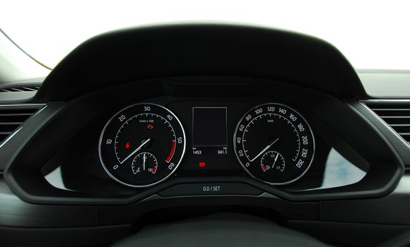 illuminated instrument panel with the passenger car