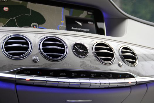 ventilation holes in a luxury passenger car