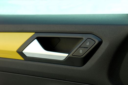 car door handles and electric detail, central locking