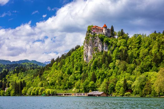Bled Castle with Lake Bled, Slovenia.