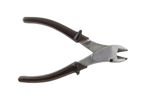 wire cutting pliers isolated on a white background