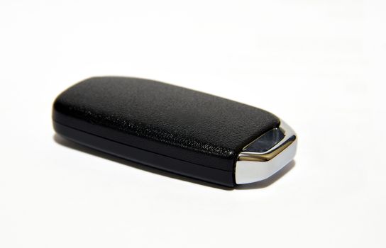 pop-up car key with remote central locking on white background