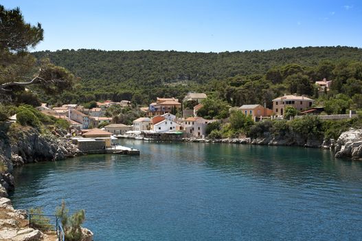 coastal town of Veli Losinj on the island of Losinj in Croatia