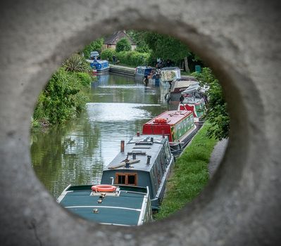 barges on canal