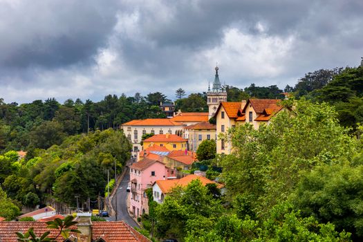 Portuguese city of Sintra, a UNESCO World Heritage Site. Sintra city near Lisbon. Sintra, Portugal. 