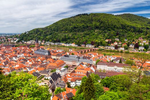 View of beautiful medieval town Heidelberg, Germany