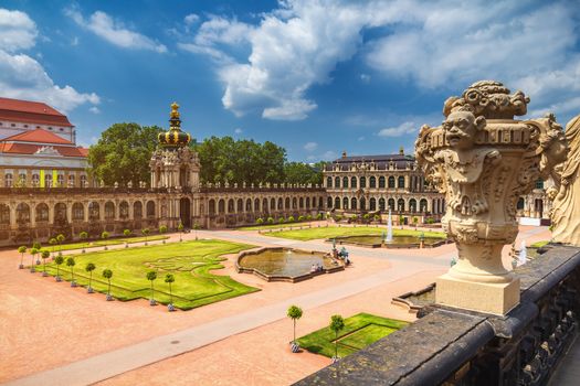 Famous Zwinger palace (Der Dresdner Zwinger) Art Gallery of Dresden, Saxony, Germany