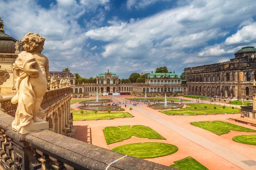 Famous Zwinger palace (Der Dresdner Zwinger) Art Gallery of Dresden, Saxony, Germany