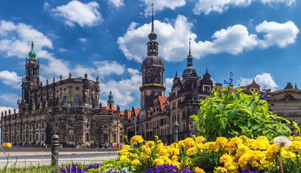 Dresden Cathedral of the Holy Trinity or Hofkirche, Dresden Castle in Dresden, Saxony, Germany