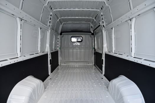 cargo area of a large delivery van