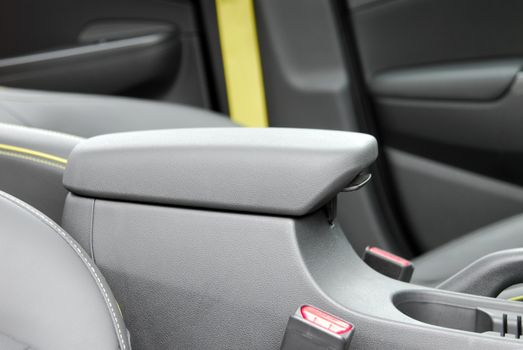 detail in the interior of the modern car