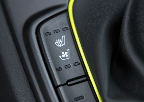 switch for heating and cooling of the car seat