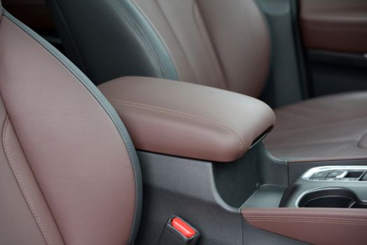 detail in the interior of the modern car