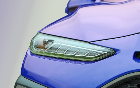 Close-up shot of car head lamp