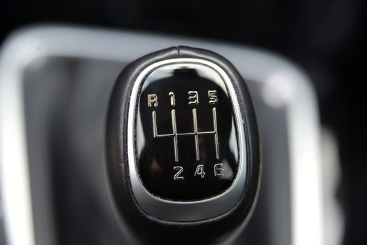 Manual gear shift in a passenger car
