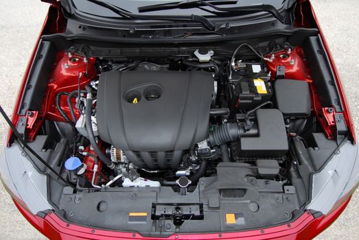 engine in a passenger car