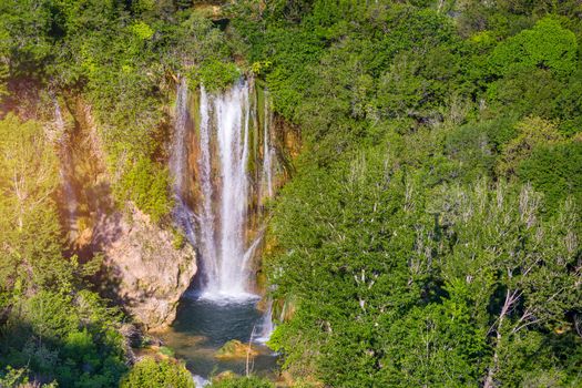Manojlovac waterfall, Krka National Park, Croatia. Manojlovac waterfall, national park Krka in Croatia. View on the Manojlovac waterfall, near Knin in Croatia, Krka National Park.