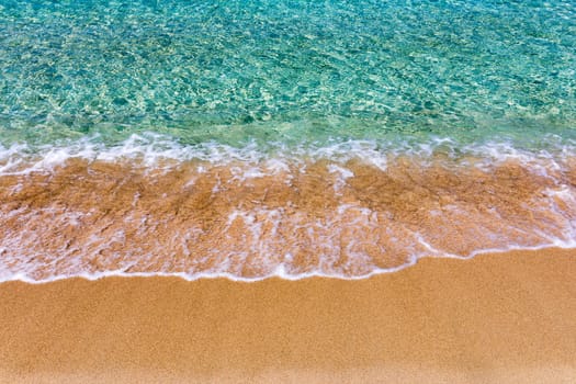 Beautiful turquoise beach Falasarna (Falassarna) in Crete, Greece. View of famous paradise sandy deep turquoise beach of Falasarna (Falassarna) in North West, Crete island, Greece.
