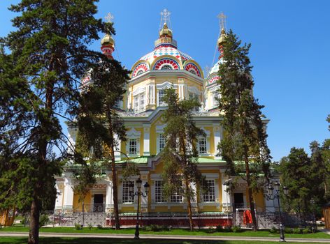 Ascension Cathedral in Panfilov Park of Almaty, Kazakhstan