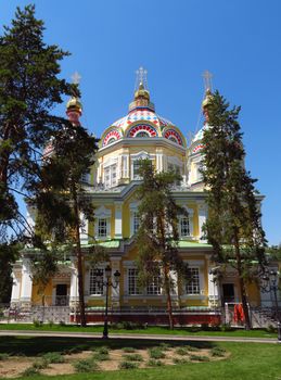 Ascension Cathedral in Panfilov Park of Almaty, Kazakhstan