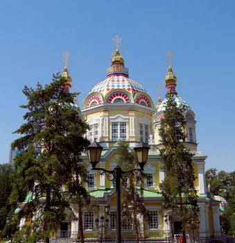 Ascension Cathedral in Panfilov Park of Almaty, Kazakhstan