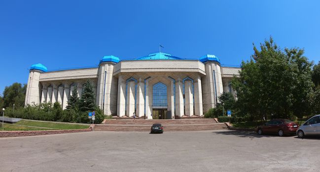 ALMATY, KAZAKHSTAN - July 16, 2019: The Central State Museum of Kazakhstan was built in the city in 1985.