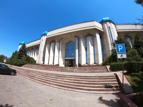 ALMATY, KAZAKHSTAN - July 16, 2019: The Central State Museum of Kazakhstan was built in the city in 1985.